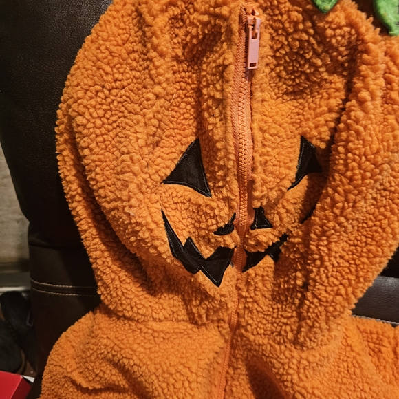 Dolls Kill Pumpkin Sherpa Hoodie - Picture 2 of 4